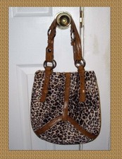 EUC Leopard Cheetah Print Faux fur bag by SABINA NEW YORK Animal Print shoulder