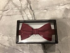 Jos. A. Bank Formal Bow Tie Burgandy 100 Silk New In Box