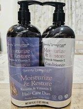 Beauty Untouched Keratin & Vitamin E Shampoo & Conditioner Set 32 fl oz each