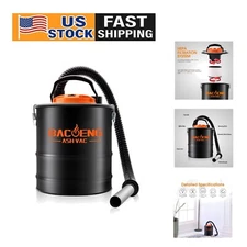 4 Gallon HEPA Ash Vacuum Cleaner for Pellet Stoves and Fireplaces - Lightweight