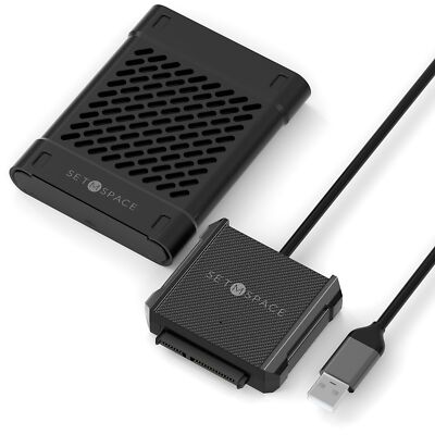SATA to USB Cable USB 2.0 to 2.5 SATA III Hard Drive Adapter Kit for External...