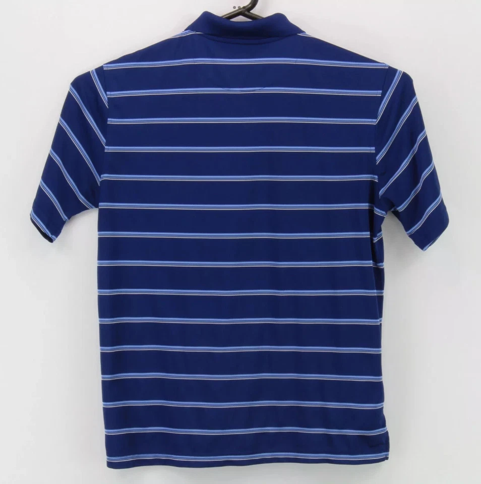 Camisa Polo Golden Bear Para Hombres Abotonada Cuello SS Mediana Azul Blanco Rayas Foto 2 de 4