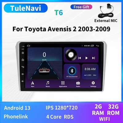 For Toyota Avensis T250 2 II Car Radio stereo Multimedia Video Player GPS Screen
