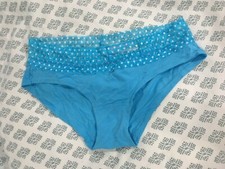 New vtg Victoria  s Secret 2012 Low Rise Dot Hiphugger Lace Trim Panty S   