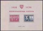 1939 Lithuania Mi Block 1 20th anniversary of independence issue MNH
