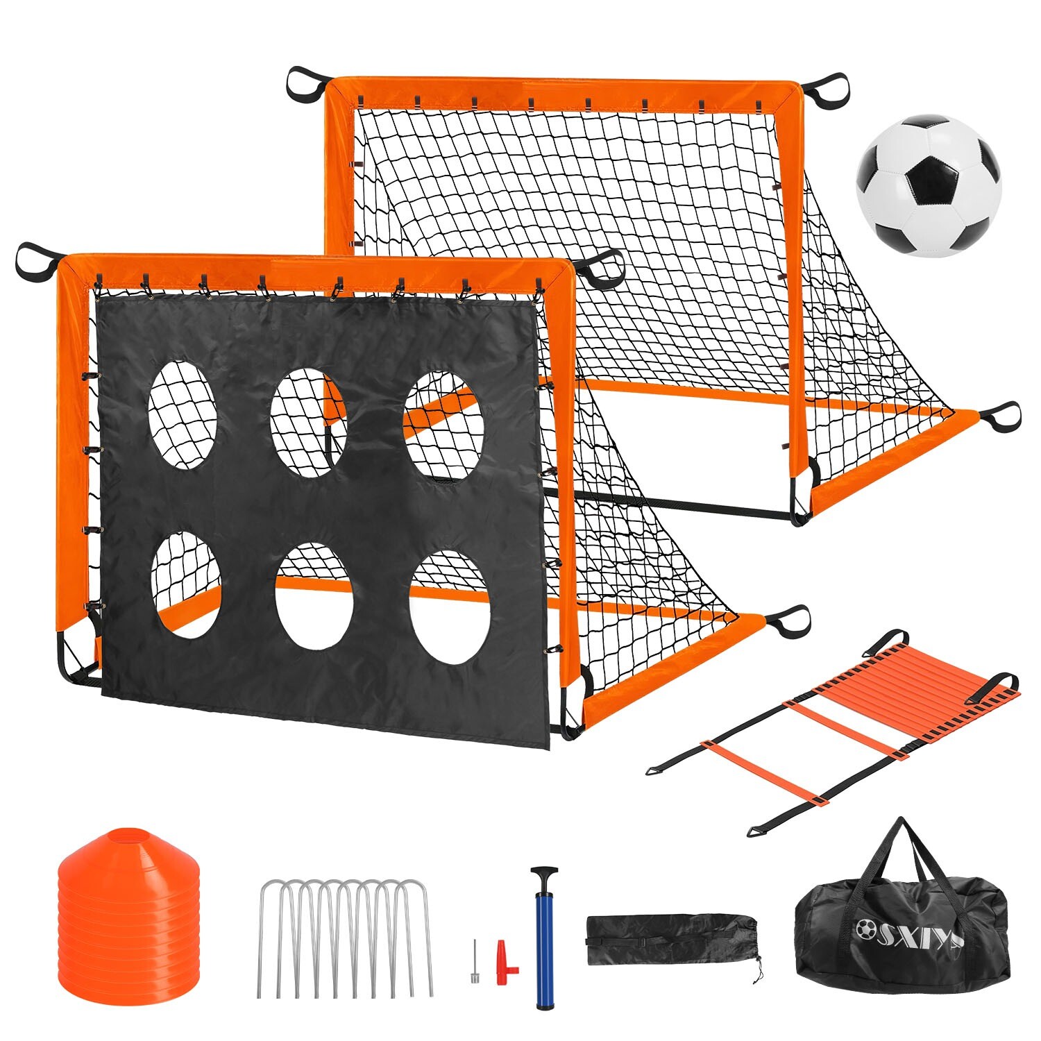 6x4ft Kid Soccer Goals Set Soccer Training Equipment Backyard Outdoor Sport Play