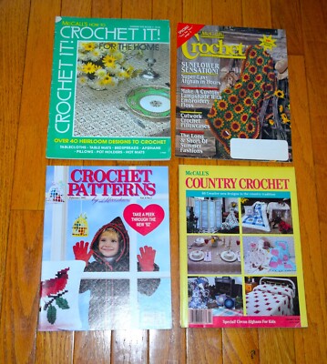Lot of 4 Crochet Patterns by Herrschners Magazine Feb 1992   +