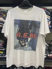 Vintage 1995 REM Alternative Rock Band Tour White Unisex Tshirt S-5XL KH10886