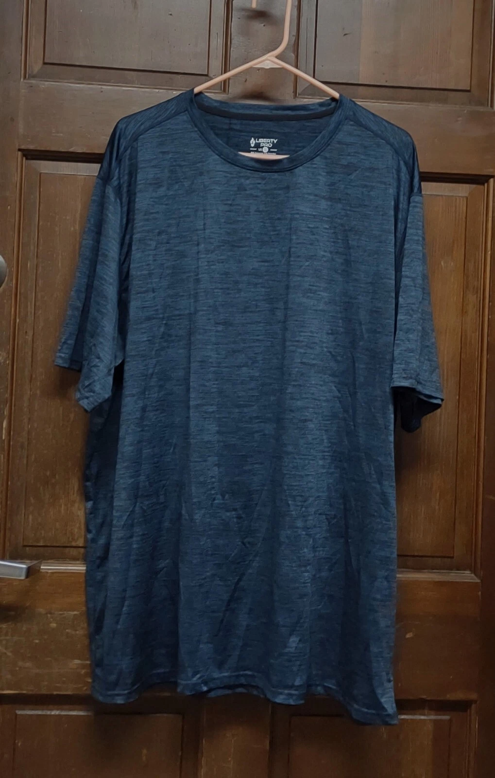 LIBERTY PRO Heather Navy Blue Activewear Athletic T-Shirt Men's Size 3XL
