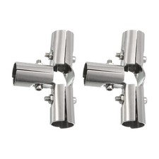 4 Vías Estructural Tubo Conector 2ud Cadena Enlace Cerca Abrazadera Ajuste OD 1"