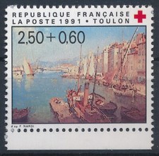 Timbre France 2733a** timbre issus du Carnet Croix rouge 1991 bord bas