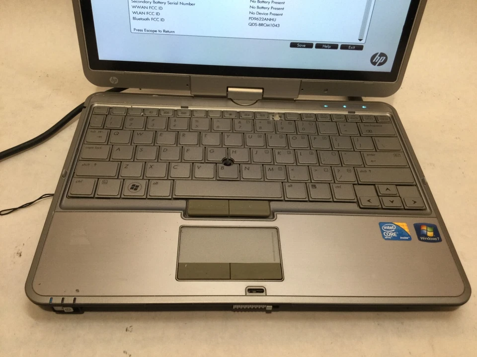 HP EliteBook 2740p / Intel Core i5 M560 @ 2.67GHz / (CRACKED/MISSING PARTS!) -MR - Image 2 of 4