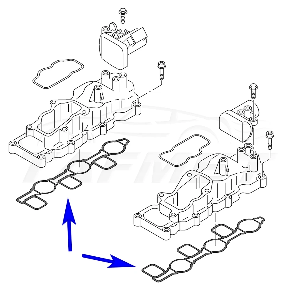 P2015 Kit de réparation clapets anti-retour Swirl Flap joint pour 2.7 3.0 TDI... - Photo 2/4