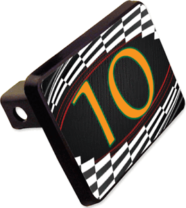 Checkered Flags Trailer Hitch Cover Plug Funny Racing Car Novelty 