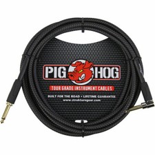 Pig Hog - PCH10BKR - Vintage-Series Instrument Cable10' Right Angle - Black