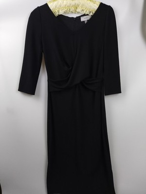 Schwarzes Midikleid Cocktailkleid Coast Gr. 38 Bleistiftsilhouette V-Ausschnitt