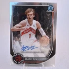 2025-26 NBA Bowman Chrome Basketball Grady Dick Auto Raptors AUTOGRAPH