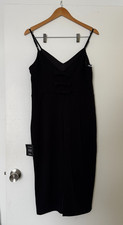 Lulu's Little Black Dress Size XL Spaghetti Strap Lined Cocktail Dress with Bows