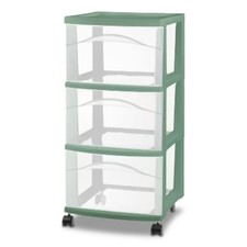 3 Drawer Medium Cart Versatile Green