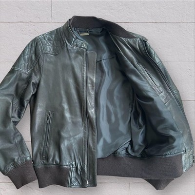monkey time sheep leather jacket black united arrows sheepskin
