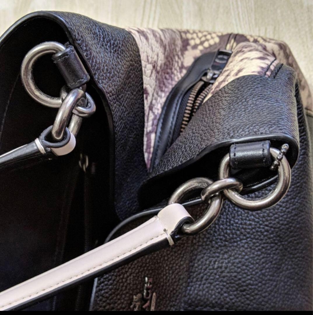 Coach Black Python Pattern COACH Shoulder Bag - image 5