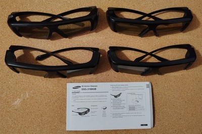 LOT of 4x Samsung SSG-3100GB Active 3D Glasses for Smart TV