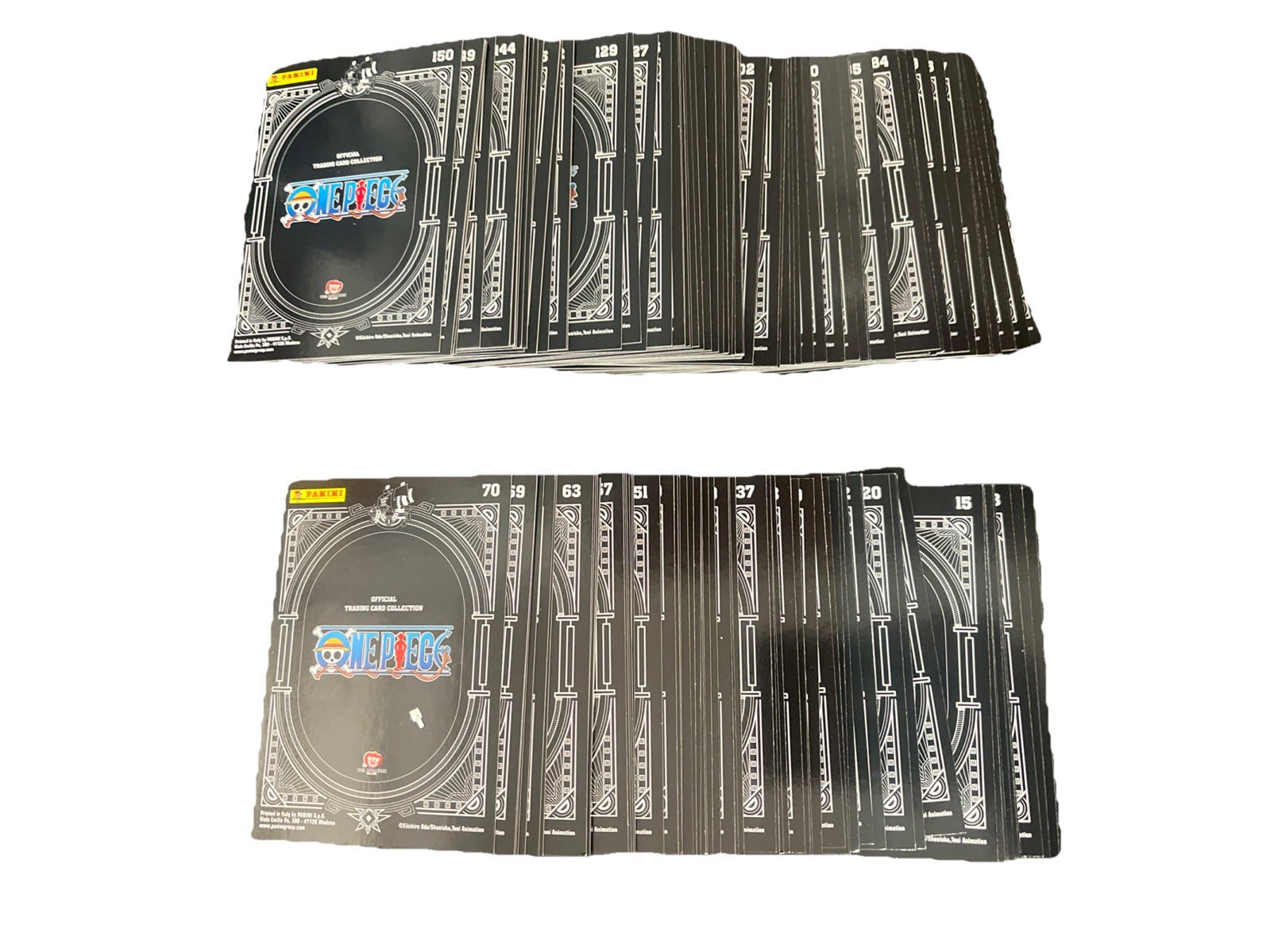 One Piece Official Trading Card Collection Set Base Completo 150 Cards Panini