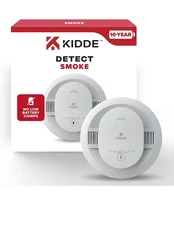 Kidde Smoke Detector 10 Year Battery Powered LED Warning Light Indicators 20SA10
