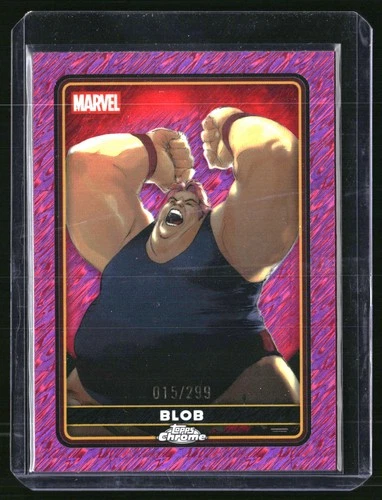 2025 Topps Chrome Deadpool Blob Comic Accurate Pink Shimmer 015/299 #14