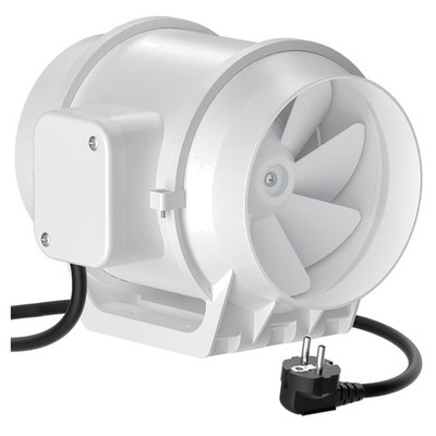 Luftabzug Rohrventilator 125mm Energiesparend leise Kabelbetrieb Bad Küche Ga...