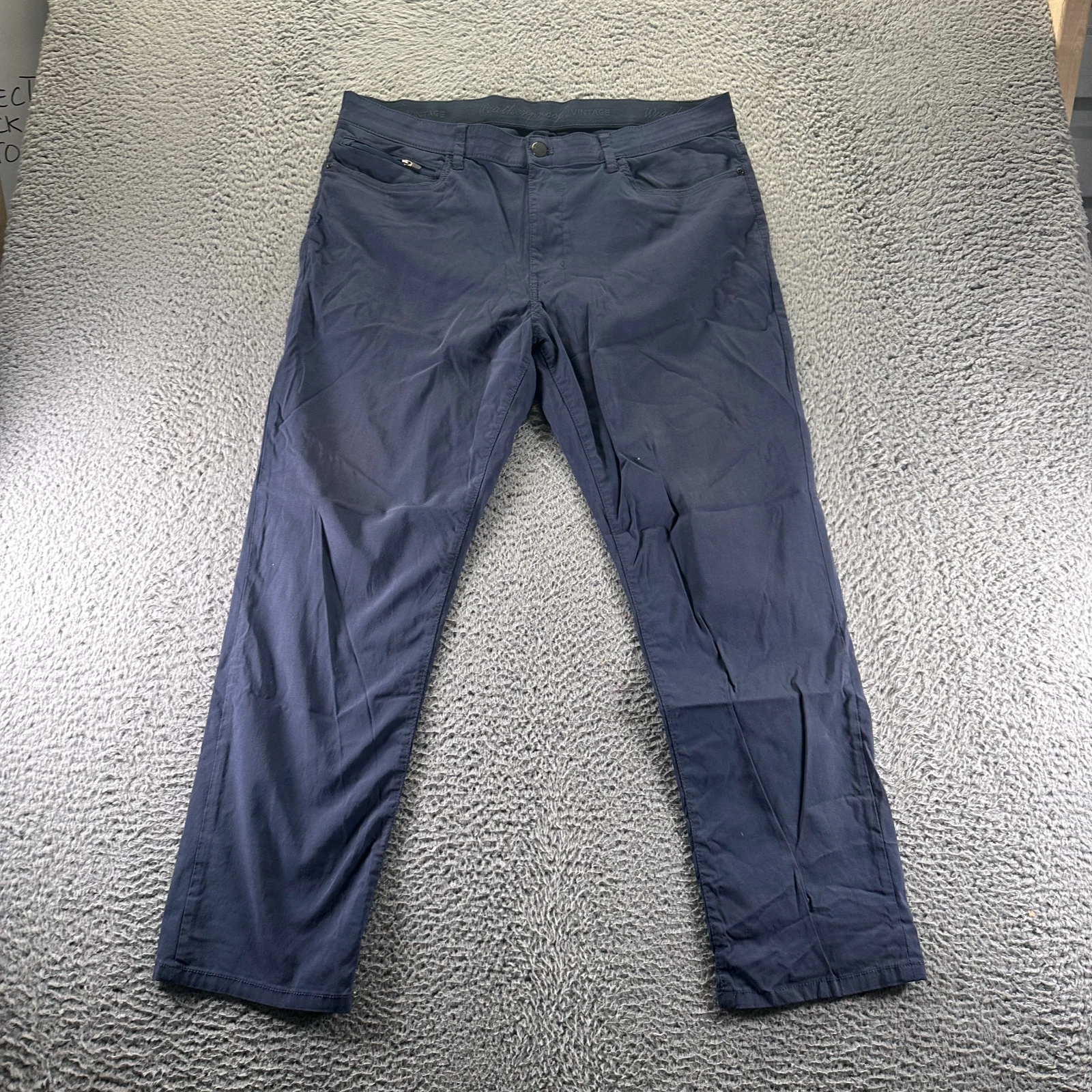 Weatherproof Vintage Pant Mens 38x30 Blue Nylon Windbreaker Hiking Gorpcore