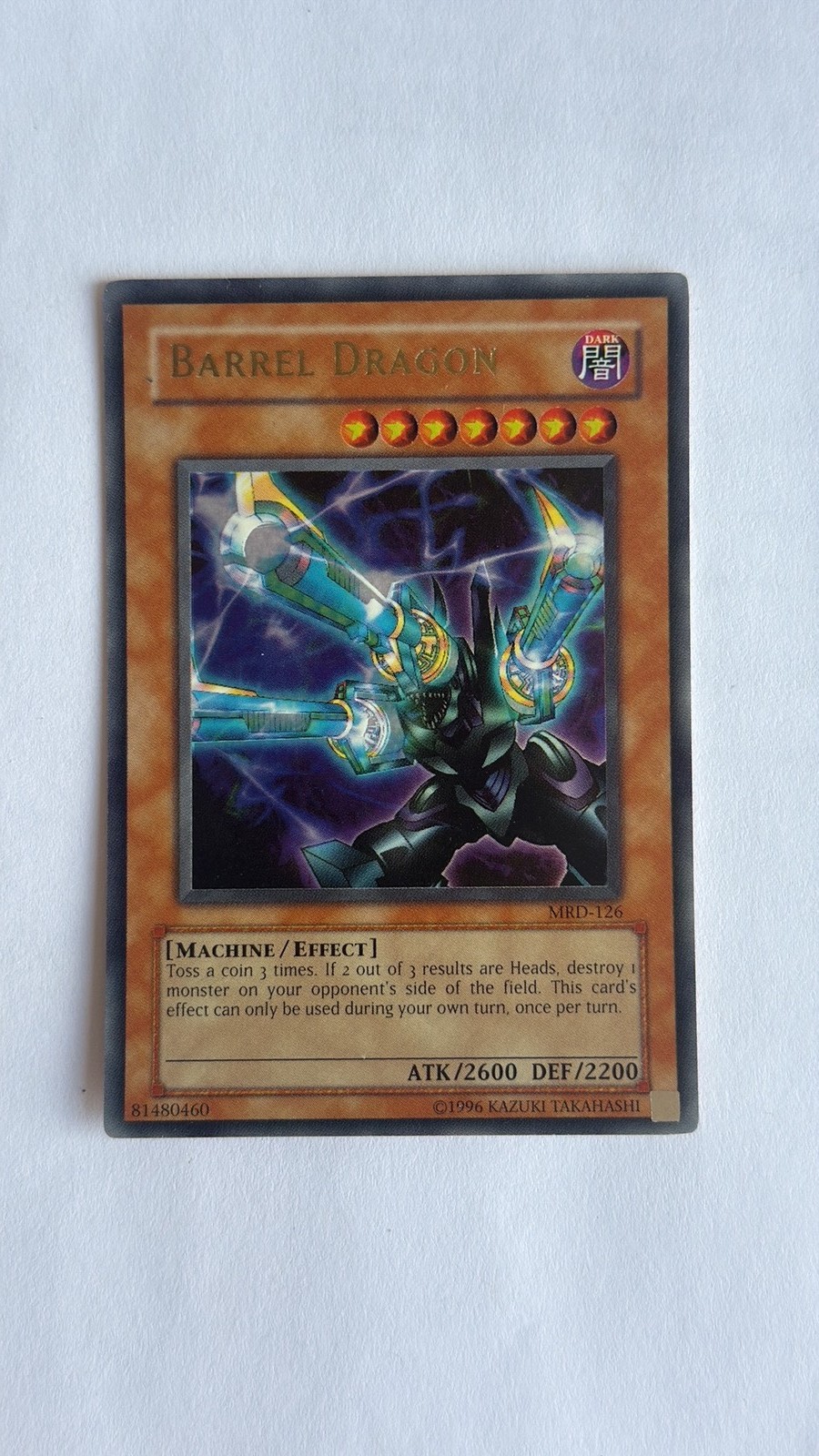Barrel Dragon MRD-126 YuGiOh Metal Raiders trading card — raw and PSA graded price guide