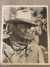 John Wayne Signed Black & White 8 x 10 Photo