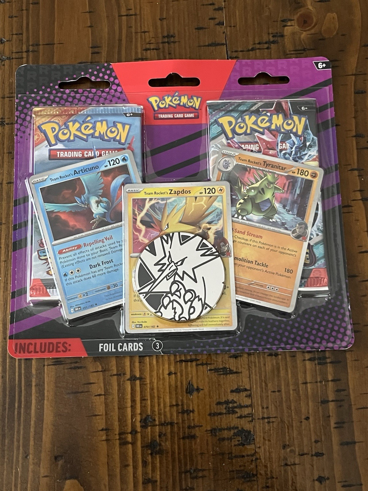 POKEMON TCG: BLISTER (2) Booster Packs~3 FOILS-Articuno-Zapdos-Tyranitar   *NEW*