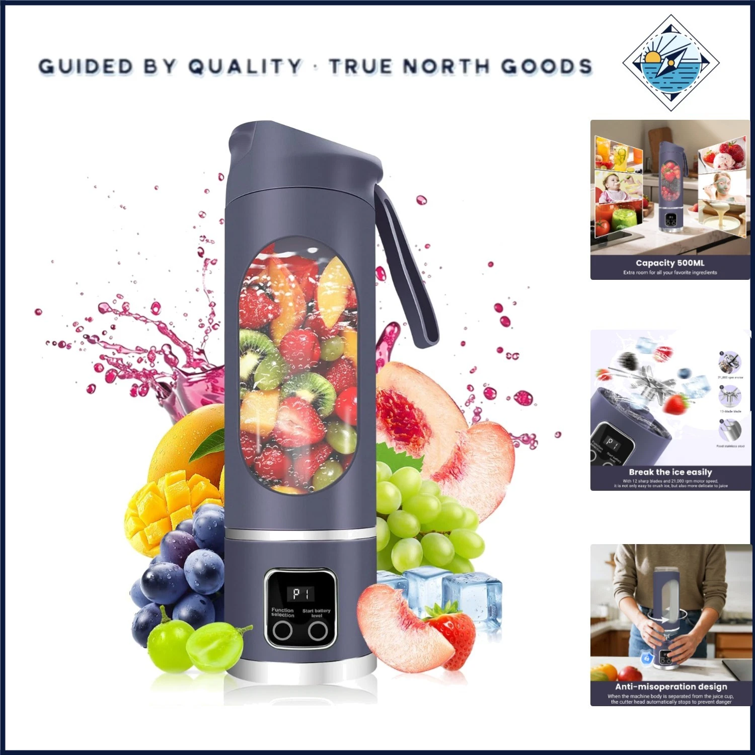 Versatile USB Rechargeable Blender with Safety Features and Easy Disassembly
Opens in a new window o