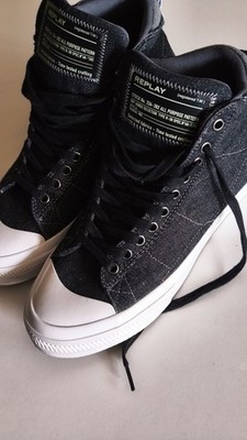 High-Top Sneaker  REPLAY Denim Herren 41 schwarz Neo unisex trend Skate Streetwe