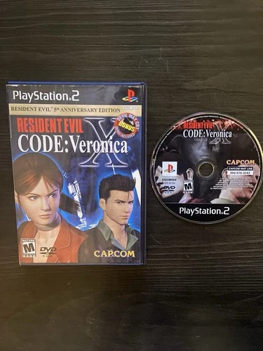 Resident Evil Code: Veronica X (PlayStation 2, 2002) PS2 Black Label No Manual