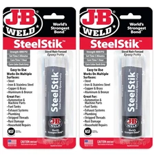 J B Weld Steelstik Dark Grey Epoxy Putty Stick 2 Pack Steel Reinforced 2 Oz