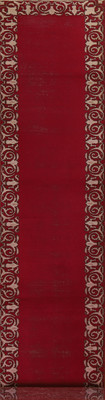 Vintage Bordered Traditional 15' Long Runner Rug 3x15 ft Hand-knotted Wool