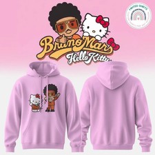 NEW ITEM Bruno Mars X Hello Kitty Edition Unisex Hoodie