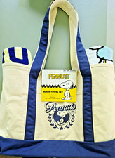  NEW Peanuts Snoopy Navy Tote w Two 30x60in B...