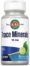 Trace Minerals, 10 Mg Mineral Supplements, Natural Lime Flavor Trace Minerals Su