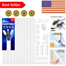 157in Cord Hider with Flame Retardant Safety - White Cable Management