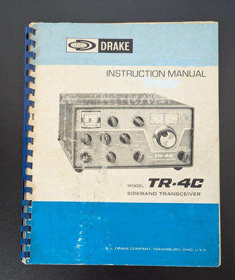 Drake TR-4C Sideband Transceiver Instruction Manual ORIGINAL 1976 edition
