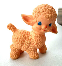 Sun Rubber Co 1955 Lamb Peach pink ORIGINAL