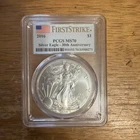 2016 30th Anniversary American Silver Eagle PCGS MS70 First Strike Flag Label