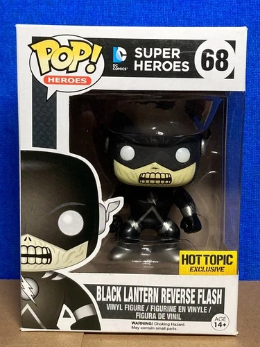 Funko POP DC Comics Super Heroes 68 Hot Topic Excl Black Lantern Reverse Flash