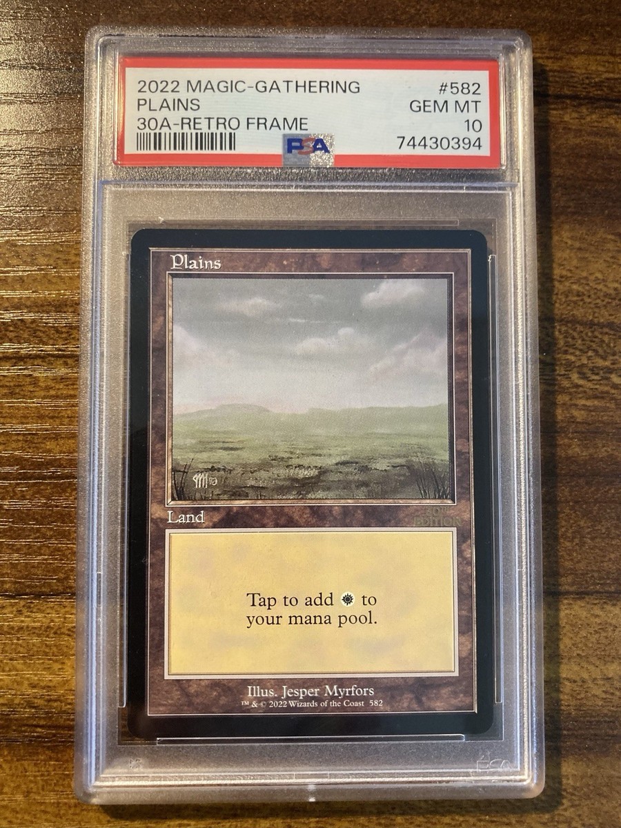 MTG✨PLAINS Retro Frame✨30th Anniversary Edition PSA 10 Land 2022