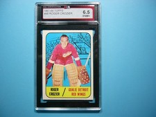 1967/68 TOPPS NHL HOCKEY CARD #48 ROGER CROZIER KSA 6.5 EX/NM+ SHARP!! TOPPS