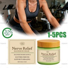 1-5X Nerve Relief Magnesium Cream with MSM & Arnica, Soothes Nerves & Non-Greasy